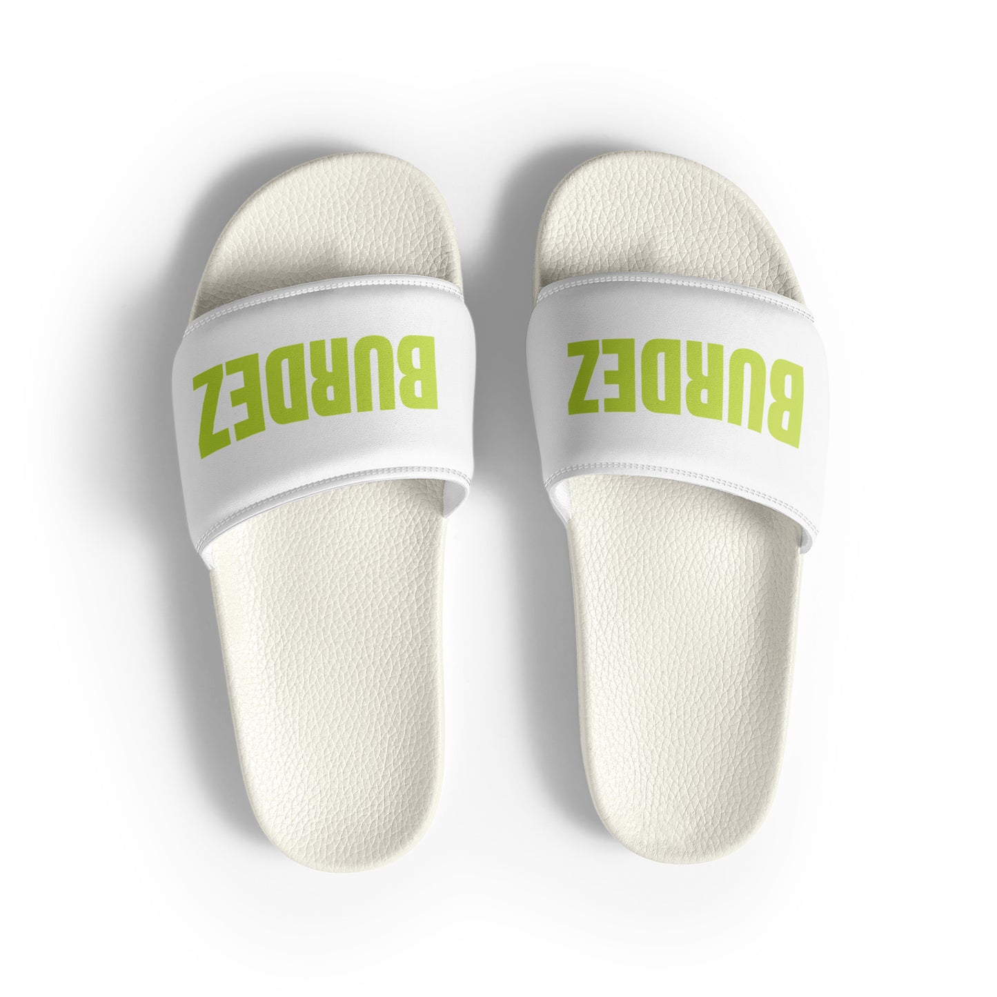 Womens Burdez in White with Green Print